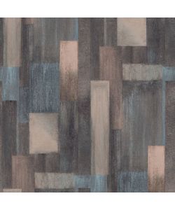 DUTCH WALLCOVERINGS Carta da Parati Wood in Blu e Marrone
