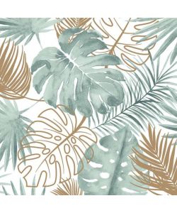 DUTCH WALLCOVERINGS Carta da Parati Motivo Foglie di Monstera Verde