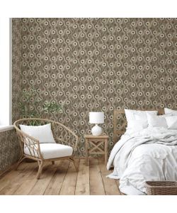DUTCH WALLCOVERINGS Carta da Parati Galactic Marrone e Bianco