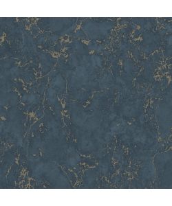 DUTCH WALLCOVERINGS Carta da Parati Motivo Marmo Blu e Oro