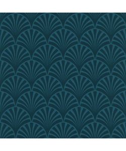 couleurs & matires Carta da Parati 20's Pattern Artdeco Blu