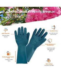 Rostaing Guanti da Giardinaggio Impermeabili Verde Blu Taglia 10