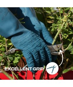 Rostaing Guanti da Giardinaggio Impermeabili Verde Blu Taglia 10