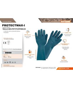 Rostaing Guanti da Giardinaggio Impermeabili Verde Blu Taglia 10