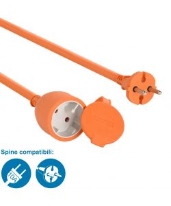 Electraline Prolunga da Giardino 250V 20m - Spina e Presa Schuko