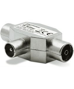 Metronic Distributore TV Splitter Coassiale a T Grigio 1 Ingresso 2 Uscite