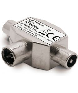 Metronic Distributore TV 2 Vie Schermato Grigio 55x35x17 mm UHF 40-860 MHz