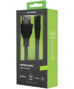 Metronic Cavo di Alimentazione 1,5m Nero C7 Maschio per Computer e Stampanti