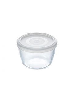 Pyrex Contenitore per Alimenti Tondo Ermetico 12x9 cm - 0,6L