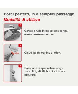 Nespoli Rullo Pittura 12cm Easyliner per Rifiniture Precise Senza Nastro