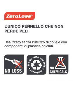 Nespoli Pennello Piatto ZeroLoss M 38mm per Pittura Oggetti Fai da Te