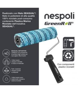 Nespoli Rullo Greenroll 22 cm per Pittura su Superfici Poco Ruvide