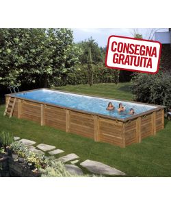 Piscina Rettangolare Legno 1000 x 400 x 146 h cm