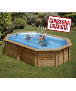 Piscina Ovale Legno 551 x 351 x 119 h cm