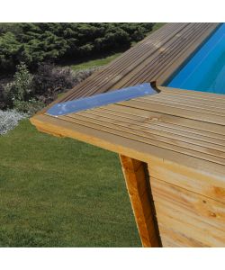 Piscina Vermela Ovale Legno 672 x 472x 146 h cm