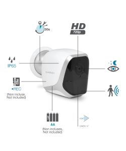 Avidsen Telecamera IP Wi-Fi Bianco per Sorveglianza Interna ed Esterna