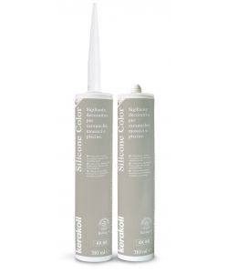 Kerakoll Silicone Sanitario Grigio Caldo Silmat KK66 290ml - Sigillante Elastico Opaco