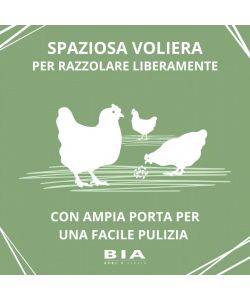 Foresta Pollaio XXL 204 cm per 6-10 galline in legno con tetto apribile