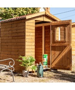 Foresta Casetta Giardino Legno Massiccio 19mm Brown-Golden 2,25m� Moderna