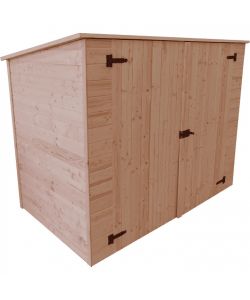 Foresta Casetta per biciclette 200x120 cm legno nero doppia anta impermeabile