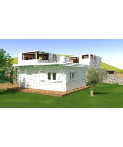 Foresta Casetta da Giardino 20mm Monopendenza 3,15x1,98m Abete