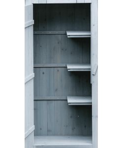 Armadio da Giardino Blu Legno 3 Ripiani 77x54x179 cm Resistente Acqua