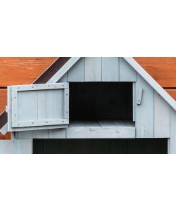 Armadio da Giardino Blu Legno 3 Ripiani 77x54x179 cm Resistente Acqua