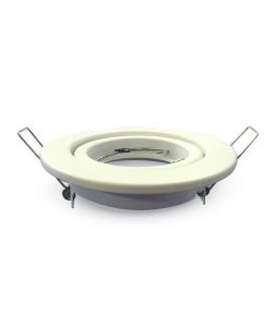 Portafaretto LED da Incasso Rotondo GU10 e GU5.3 (MR16) Colore Bianco Orientabile