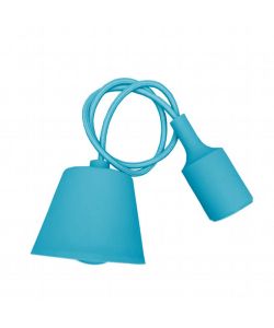 Portalampada a Sospensione E27 (Max 60W) in Silicone Azzurro