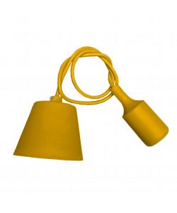 Portalampada a Sospensione E27 (Max 60W) in Silicone Giallo
