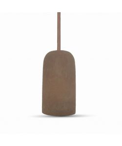 Lampadario LED a Cilindro in Calcestruzzo con Portalampada E27 (Max 60W) Colore Marrone