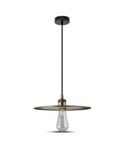 Lampadario LED a Disco in Metallo con Portalampada E27 (Max 60W) Colore Oro Rosa