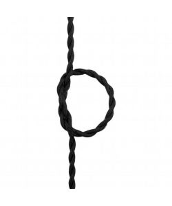 Cavo di Collegamento Elettrico in Corda Intrecciata Colore Nero d: 0,75mm