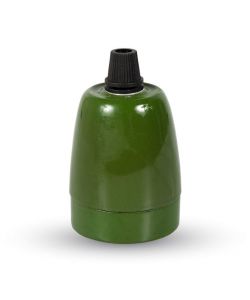 Portalampada in Porcellana E27 (Max 60W) Colore Verde