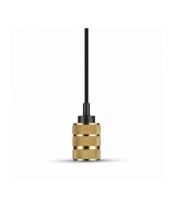 Lampadario LED in Metallo a 2 Anelli con Portalampada E27 (Max 60W) Colore Oro