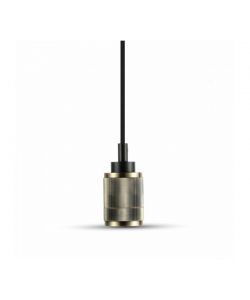 Lampadario LED in Metallo con Portalampada E27 (Max 60W) Colore Bronzo