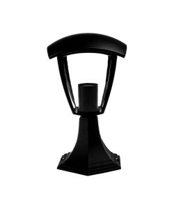 Lampada da Giardino a Lanterna in Alluminio a Fissaggio a Terra con Portalampada E27 (Max 60W) Colore Nero IP44