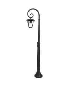 Lampione LED con Portalampada E27 (Max 60W) Colore Nero h: 136cm IP44