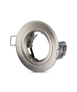 Portafaretto LED da Incasso Rotondo GU10 e GU5.3 (MR16) Colore Nichel Satinato