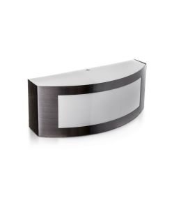 Lampada LED da Muro Arrotondata con Portalampada E27 (Max 15W) Colore Grigio IP44