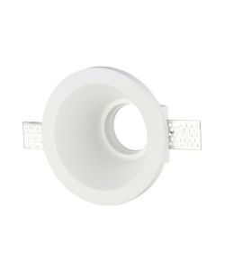 Portafaretto LED da Incasso Rotondo GU10 e GU5.3 (MR16) Corpo in Gesso Bianco