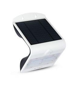Lampada LED Solare da Muro a Batteria 3W 130LM/W 30LED con Sensore PIR Colore Bianco 3000K+4000K IP65