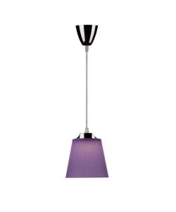 Lampadario LED a Campana in Plastica da 5W Colore Viola con Attacco in Metallo Cromato