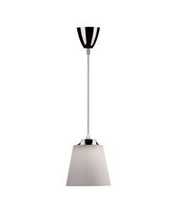 Lampadario LED a Campana in Plastica da 5W Colore Bianco con Attacco in Metallo Cromato