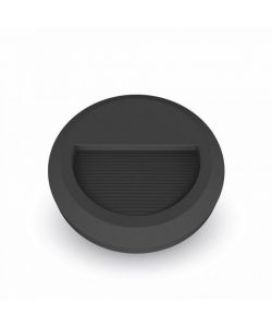 Faretto LED Segnapasso Rotondo Montaggio a Plafone 2W Colore Nero 4000K IP65