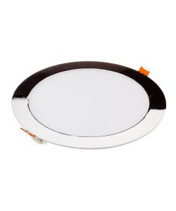 Mini Pannello LED 18W Montaggio ad Incasso Rotondo Colore Cromato 6400K