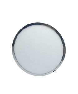 Pannello LED 12W Montaggio a Plafone Rotondo Colore Cromato 3000K