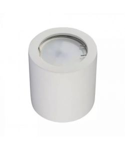 Portafaretto LED Montaggio a Plafone Rotondo GU10 e GU5.3 (MR16) Corpo in Gesso Bianco