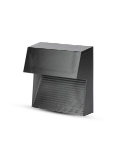 Faretto LED Segnapasso Quadrato Montaggio a Plafone 3W Colore Nero 3000K IP65