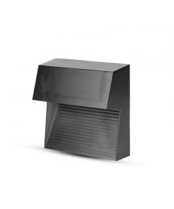 Faretto LED Segnapasso Quadrato Montaggio a Plafone 3W Colore Nero 4000K IP65